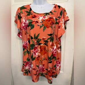 Harper Vibrant Floral Peplum Style Shirt.
